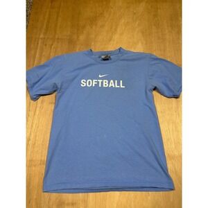 Nike Softball T Shirt Blue Short Sleeve Athletic Men's Size Small